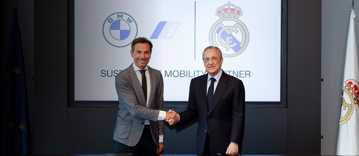 BMW y Real Madrid afianzan un acuerdo por la movilidad sostenible y la diversidad.
